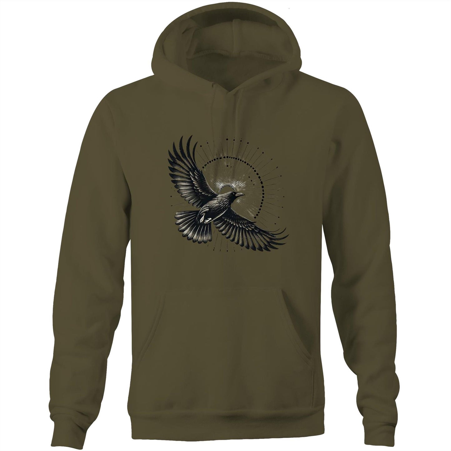 Raven's Glow // Pocket Hoodie Sweatshirt