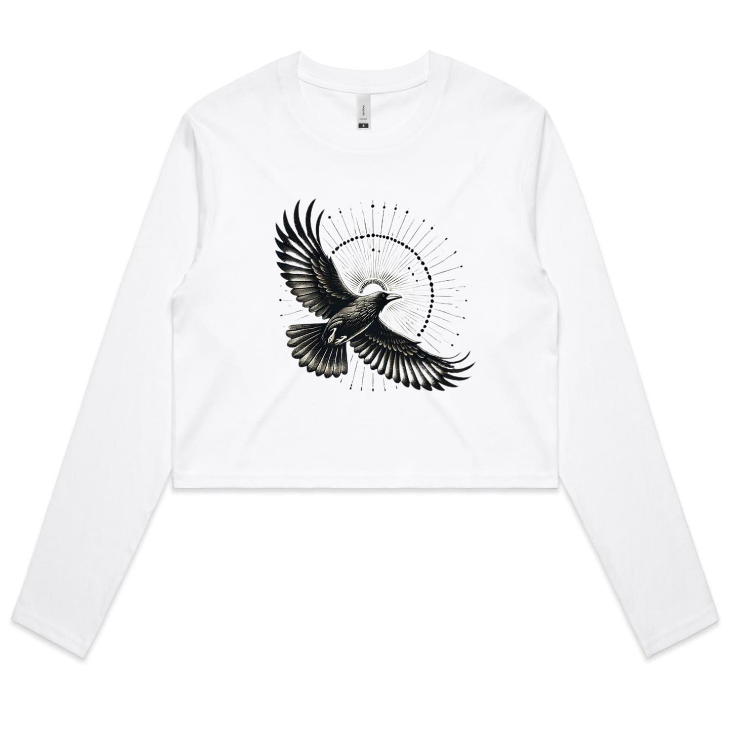 Raven's Glow // Women's Long Sleeve Crop Tee