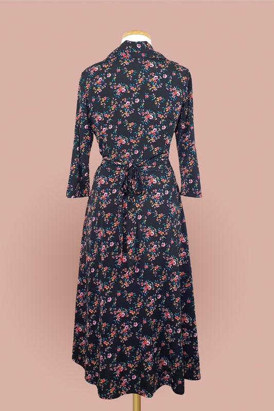 Joni Wrap Dress // 3/4 sleeve // Bright Pastel Posy