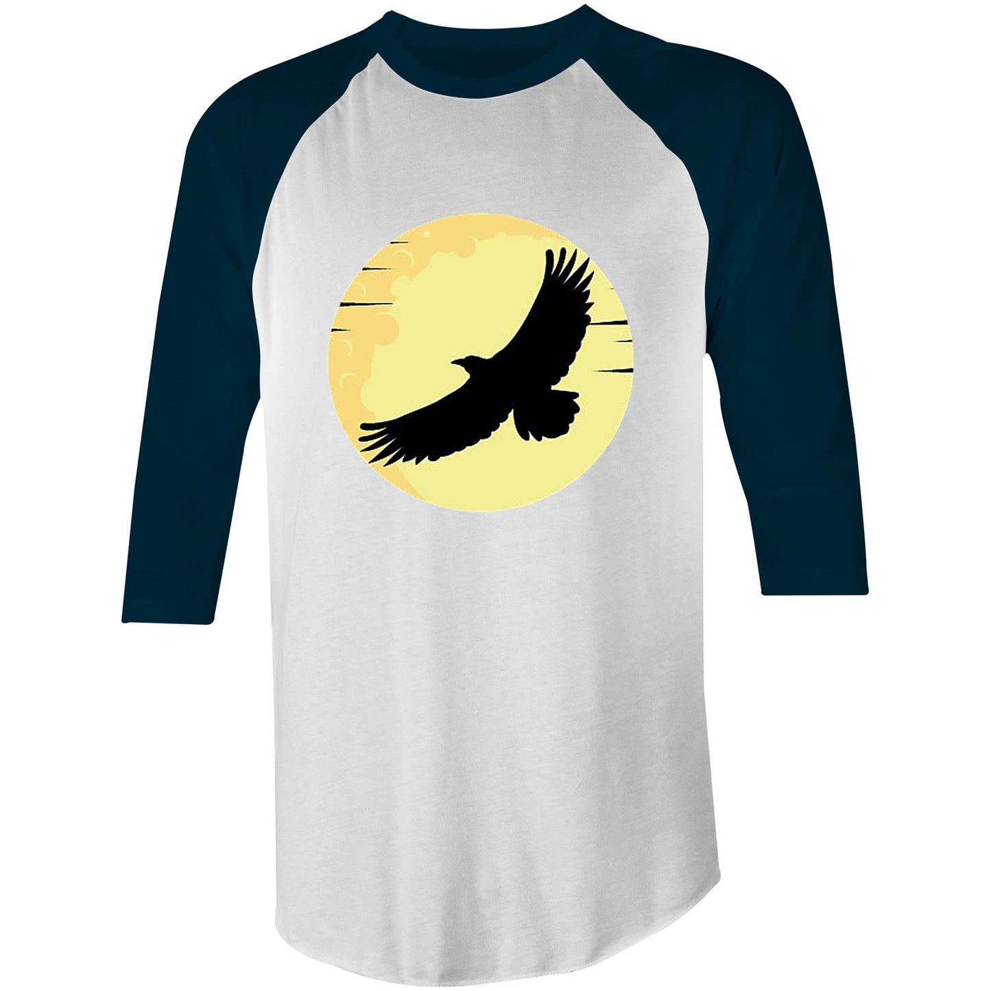 Raven Stole the Moon // Raglan 3/4 Sleeve T-Shirt