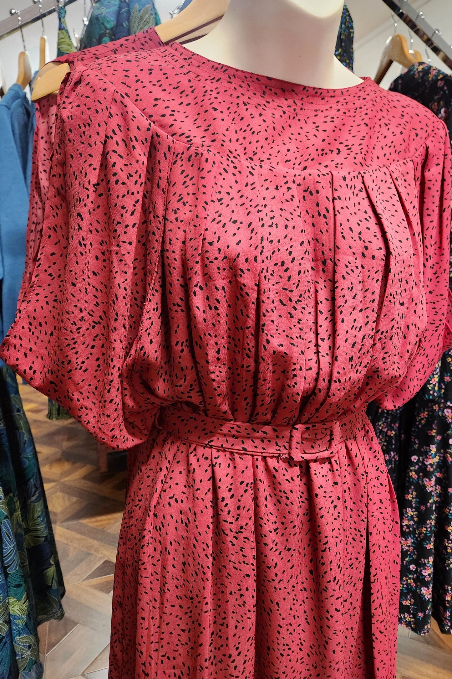 Bessie Dress // Burgundy Speckle