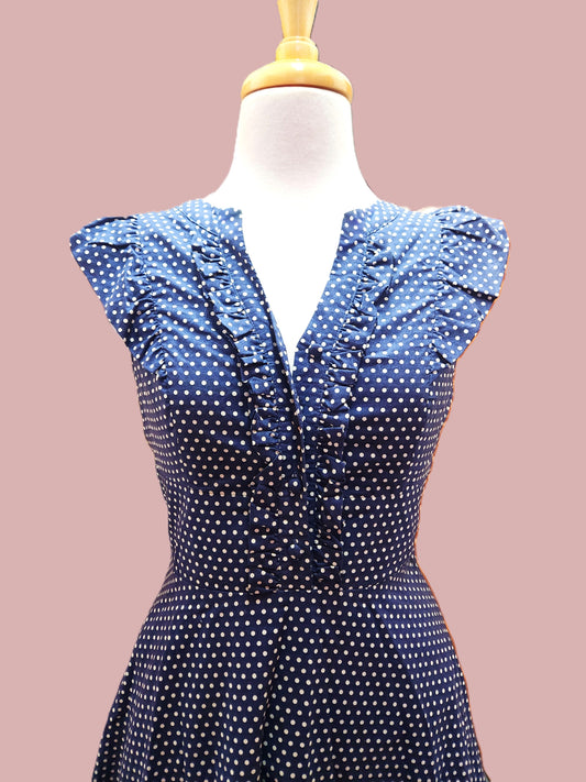 Blue Dot Dress // Pre Loved