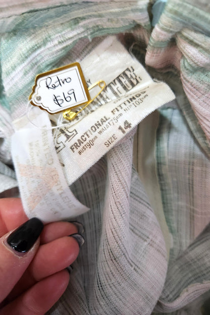 Green Lines 60's Dress // Pre-loved