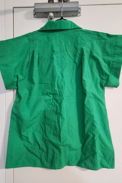 Green Cotton shirt // Retro