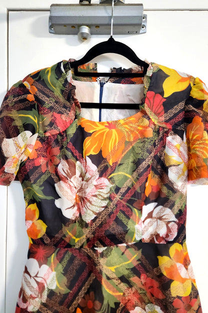 Orange Floral Dress // Retro