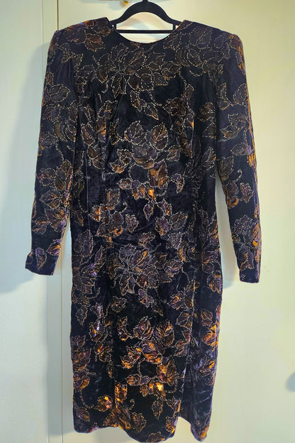 80's velvet disco Dress // Retro