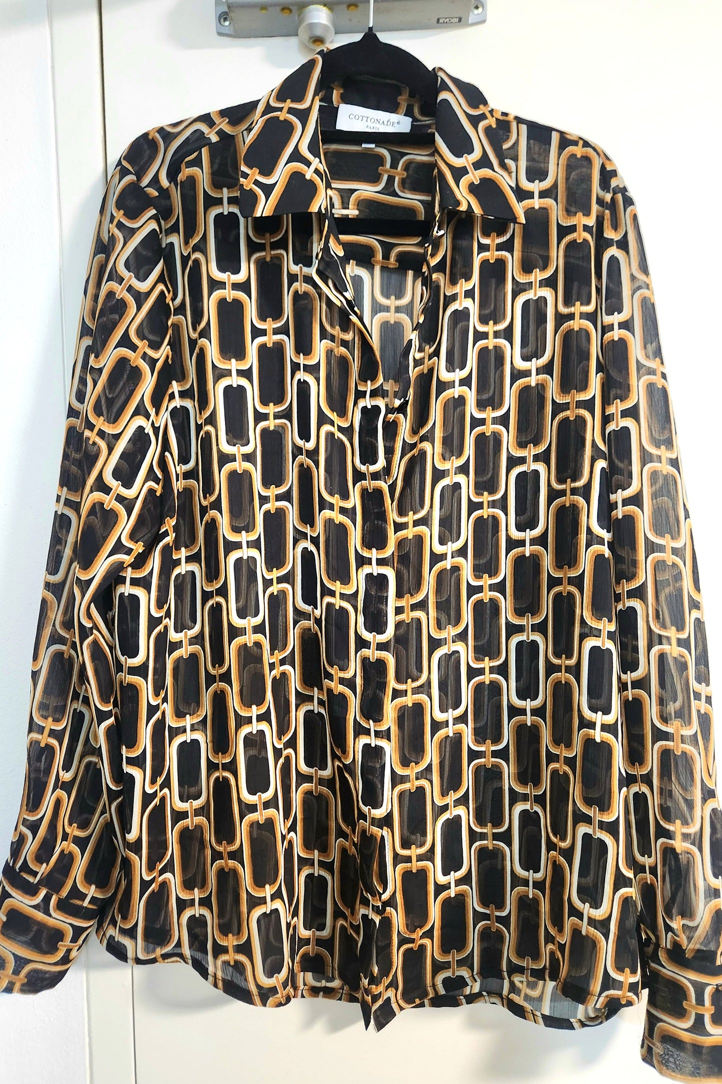 French Chiffon shirt // Retro