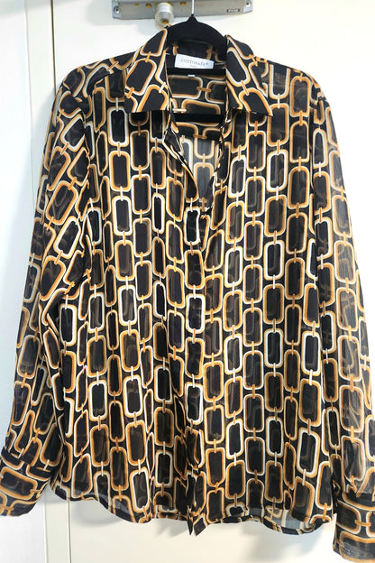 French Chiffon shirt // Retro