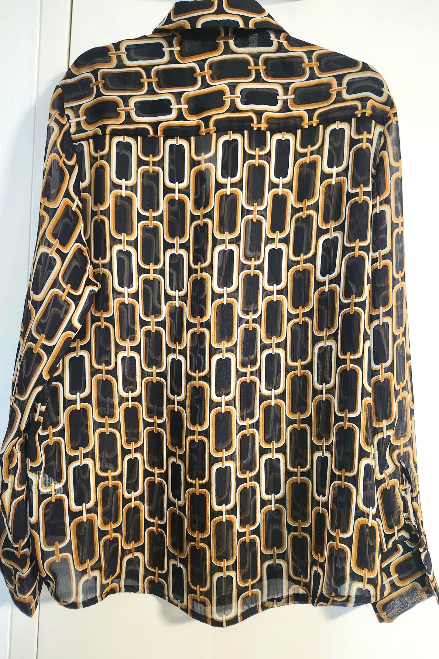 French Chiffon shirt // Retro