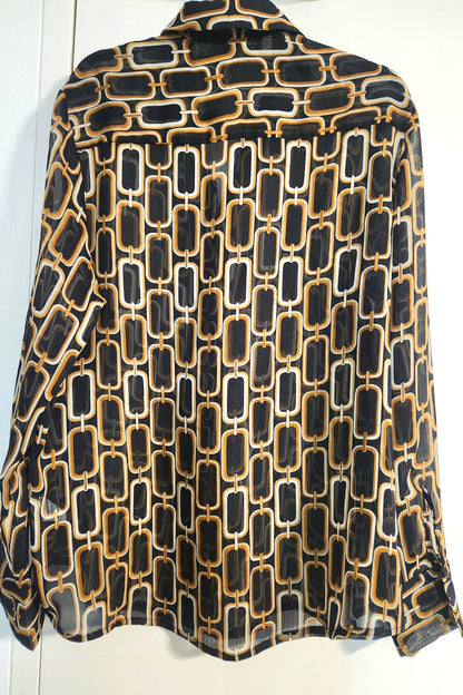 French Chiffon shirt // Retro