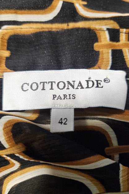 French Chiffon shirt // Retro