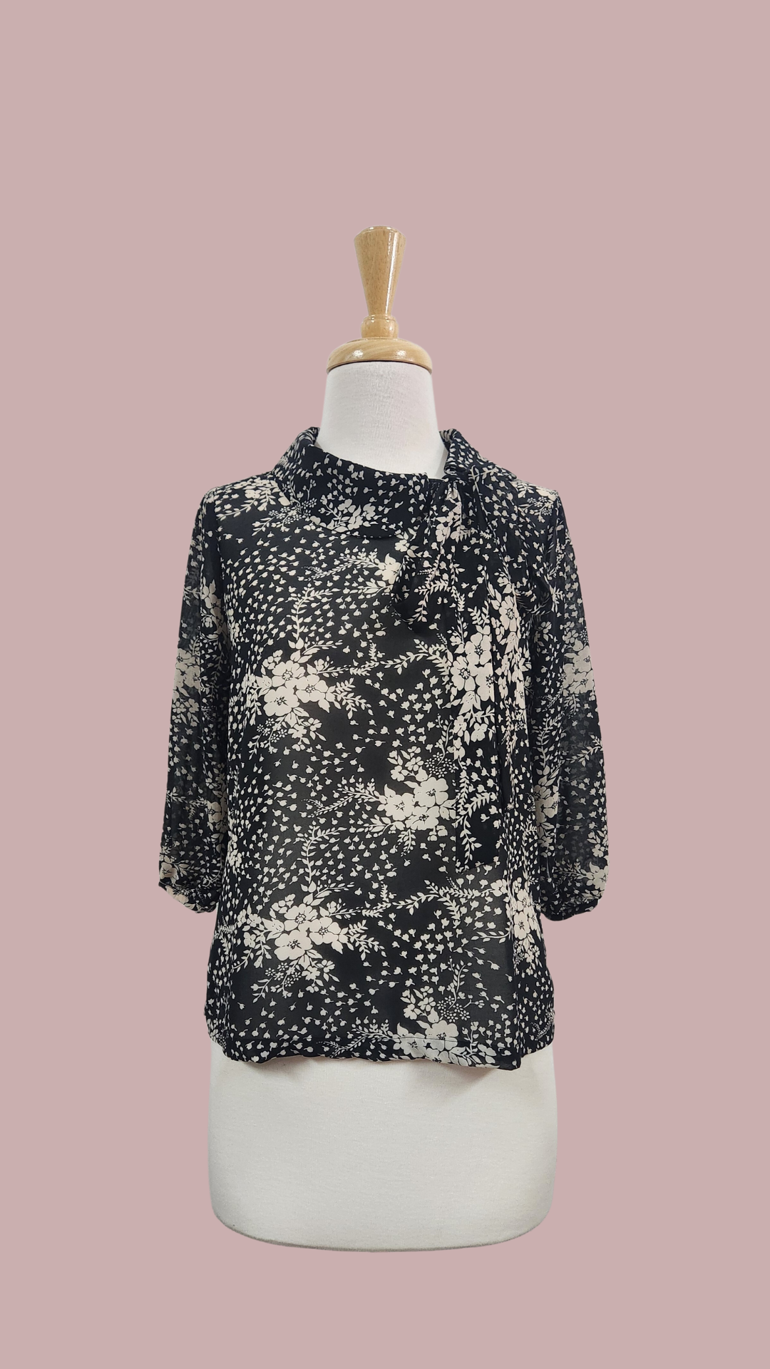 Gladys Blouse // 3/4 sleeve // Midnight Floral