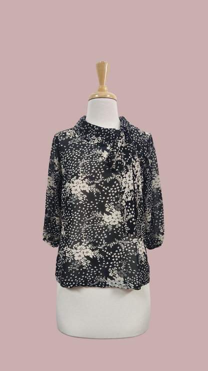 Gladys Blouse // 3/4 sleeve // Midnight Floral