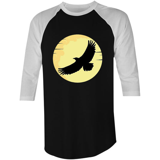 Raven Stole the Moon // Raglan 3/4 Sleeve T-Shirt