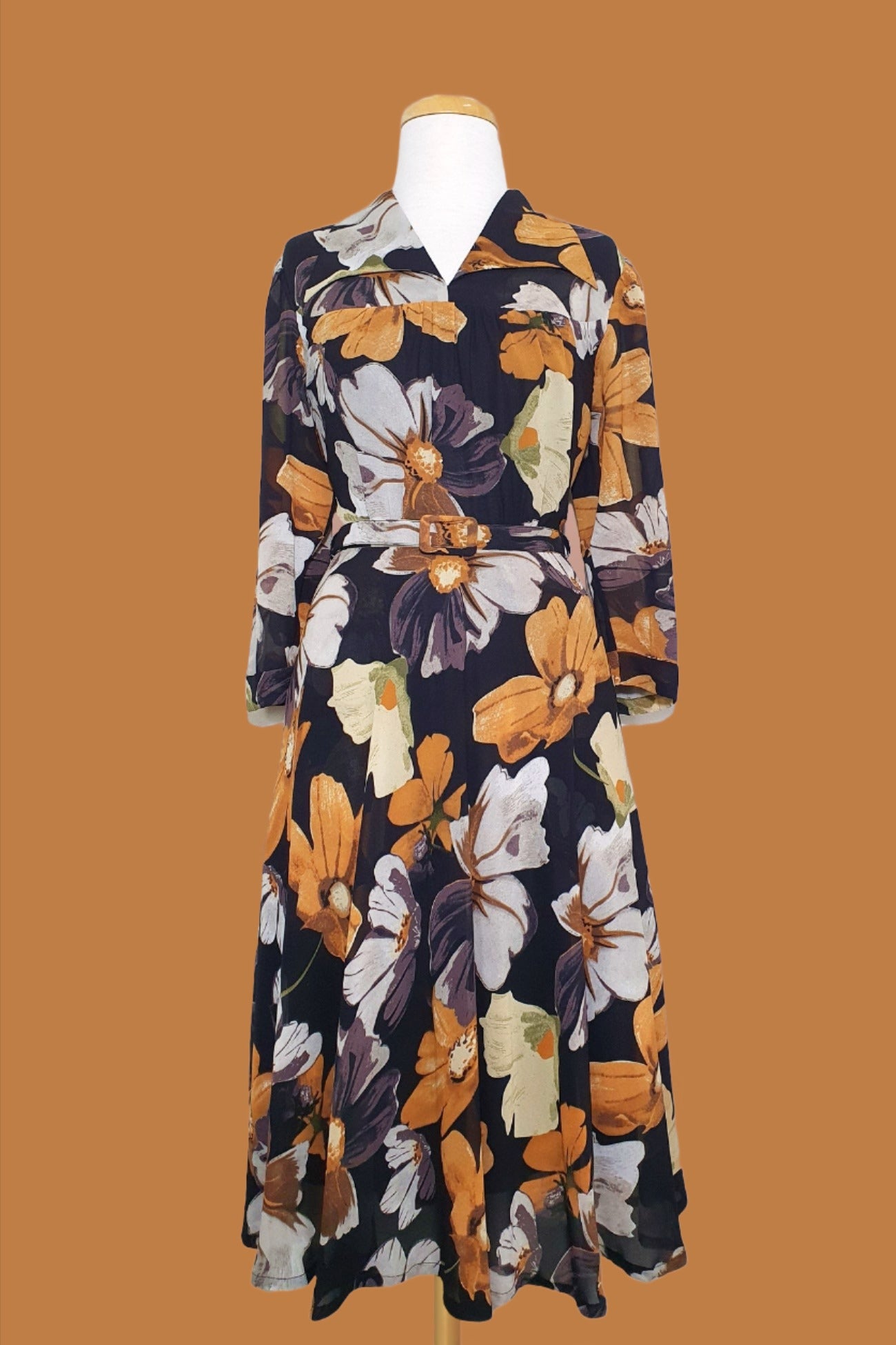 Farrah Frock // Mustard Floral