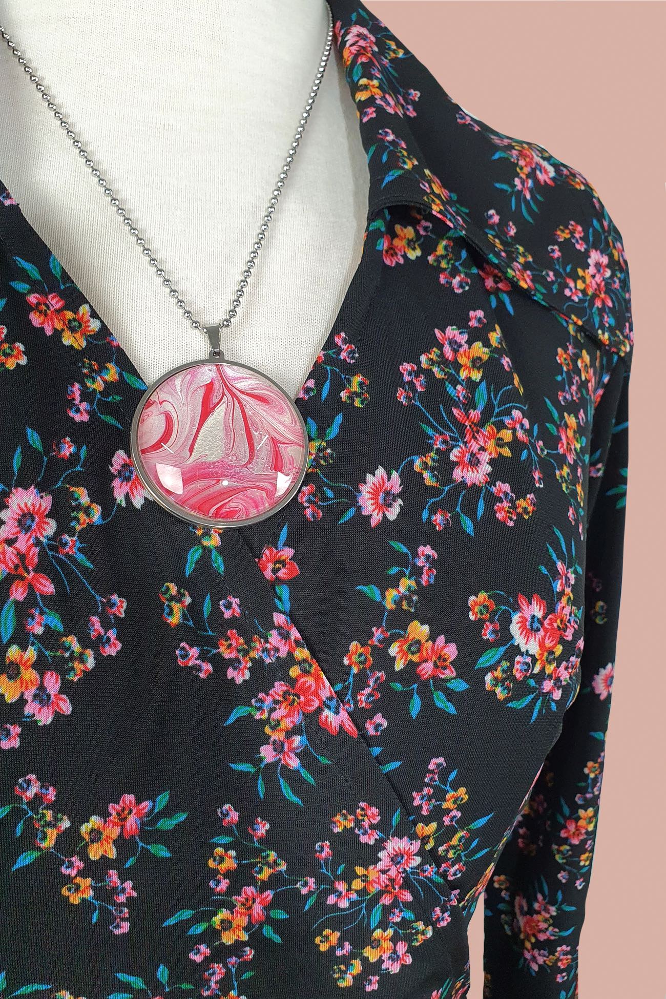 Joni Wrap Dress // 3/4 sleeve // Bright Pastel Posy