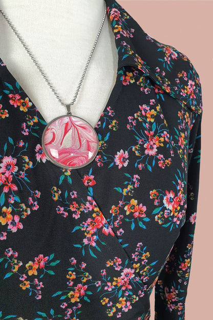 Joni Wrap Dress // 3/4 sleeve // Bright Pastel Posy