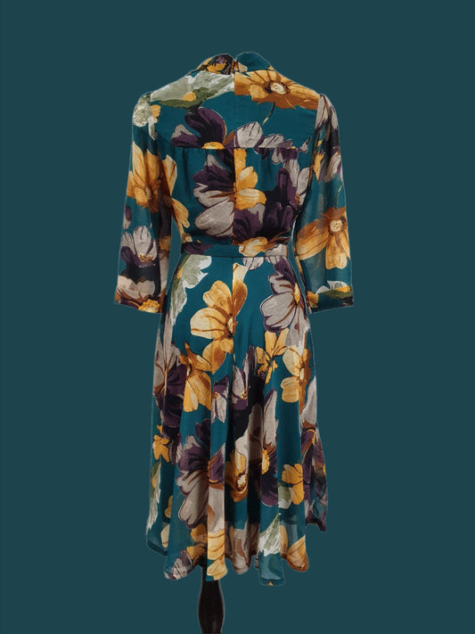 Farrah Frock // Teal Floral