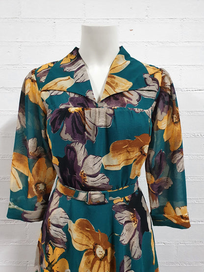 Farrah Frock // Teal Floral